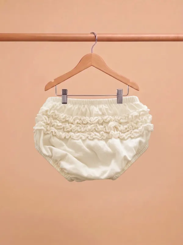 Culotte blanche — 0-3 mois · Bébé et enfant, dressing du studio de Julie Dugardin Photographe
