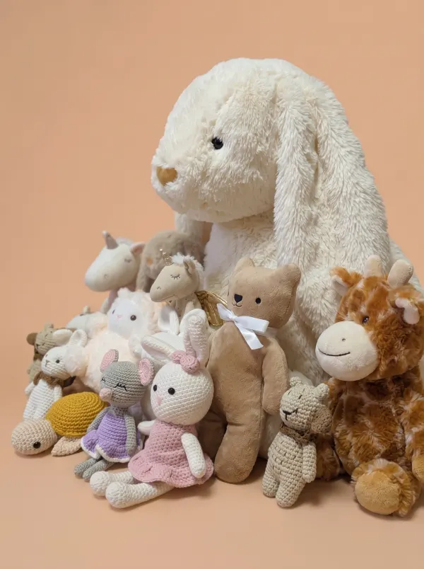 Lot de peluches · Décors et accessoires, dressing du studio de Julie Dugardin Photographe